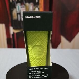 Starbucks Lime Green Cold Cup Keychain
